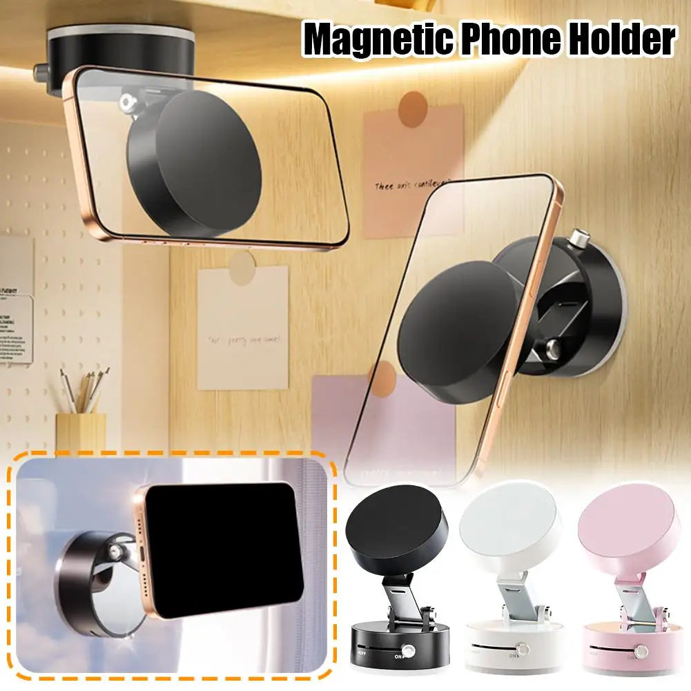 Dual-Sided Magnetic Suction Phone Stand | Foldable Swivel Holder for All Devices