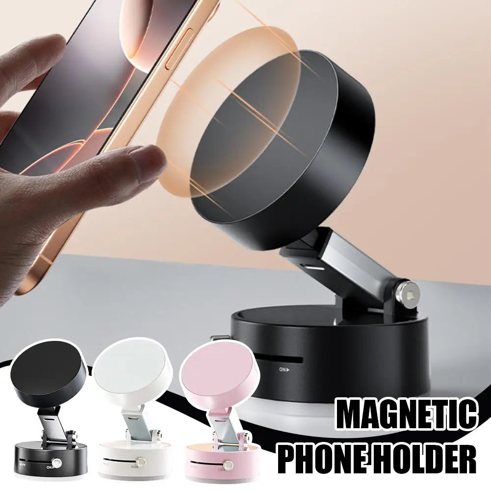 Dual-Sided Magnetic Suction Phone Stand | Foldable Swivel Holder for All Devices